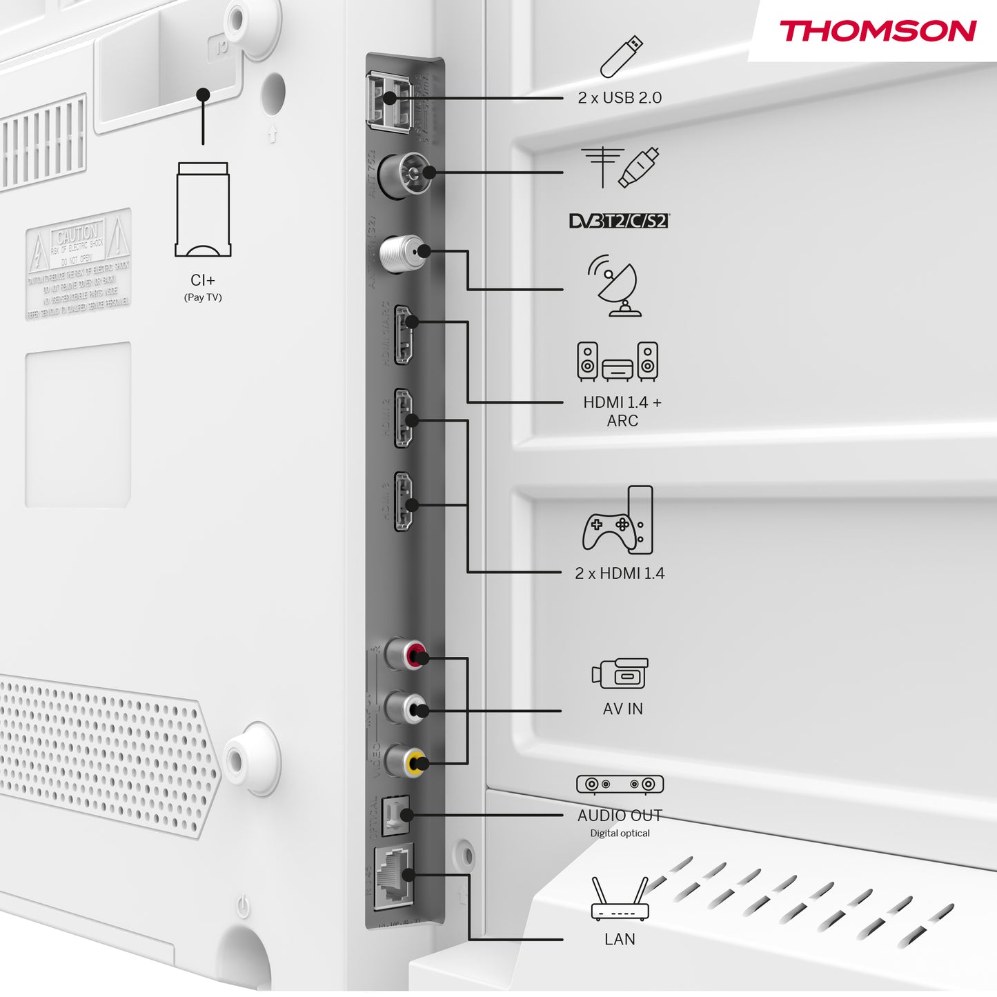 Thomson Google HD LED SMART TV - 24HG2S14CW